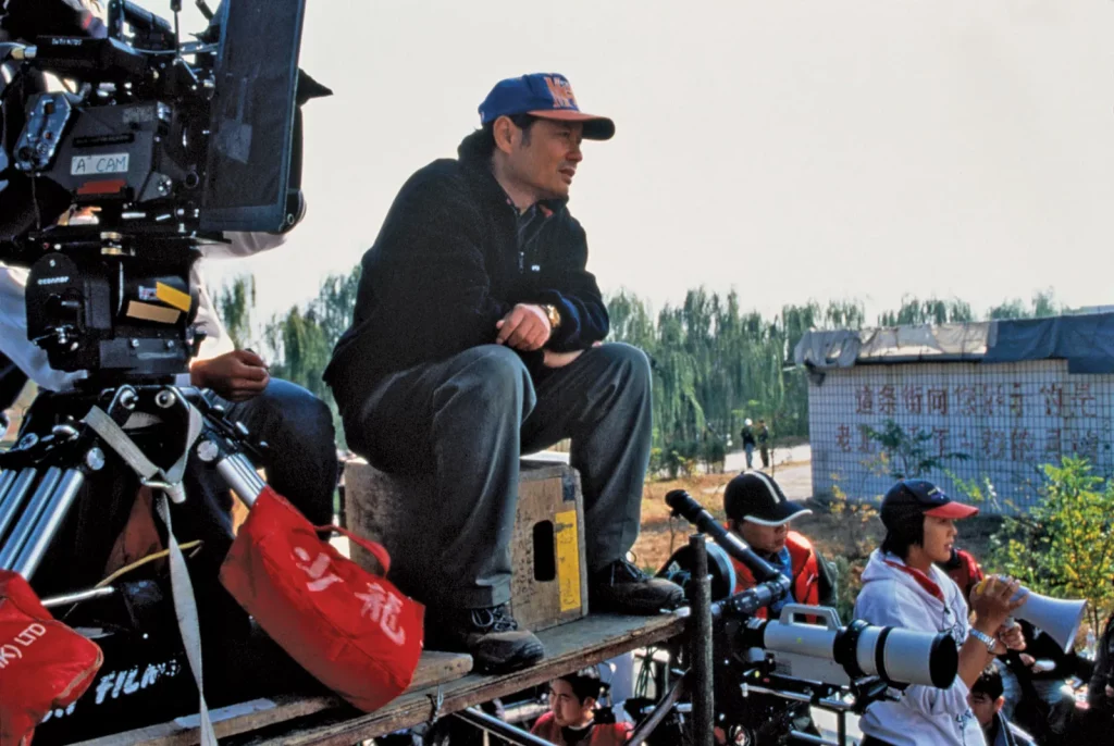 Ang Lee on the set of his film