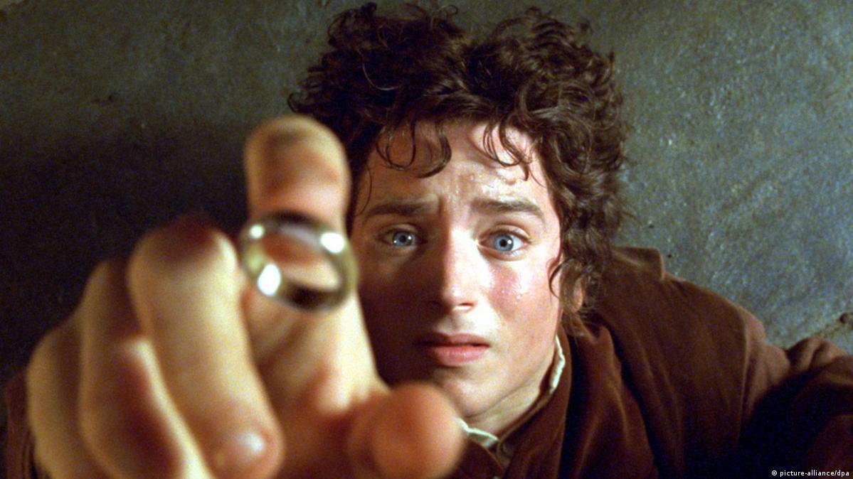 Frodo about to grab onto the ring from the iconic Lord of the Rings trilogy.
