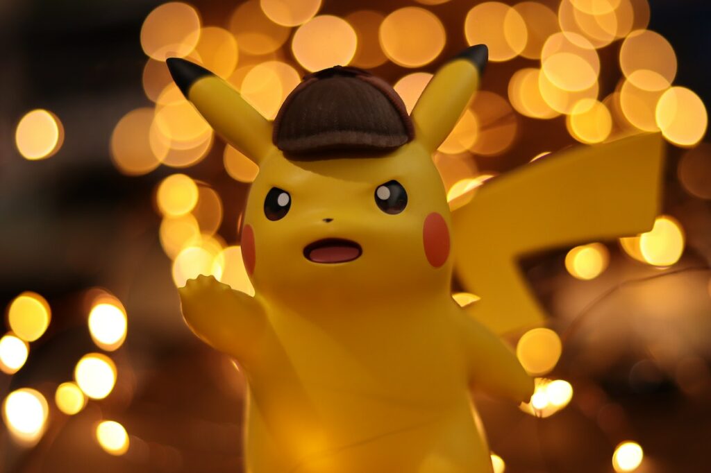 Detective Pikachu striking a pose.