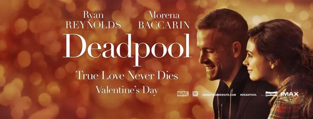 Fake romance movie poster used in the marketing for the film Deadpool.