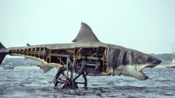 The inners of the animatronic shark in "Jaws"