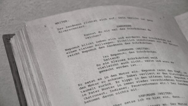 A script for a movie.