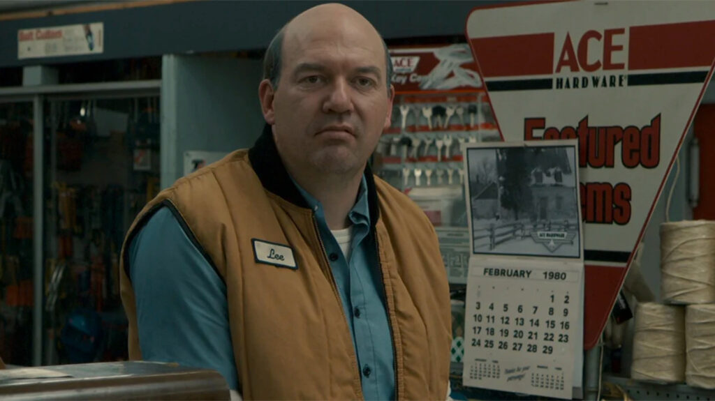 One of the suspects from "Zodiac", a slow-paced film, looking at the camera.