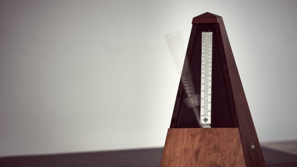 A metronome ticking away