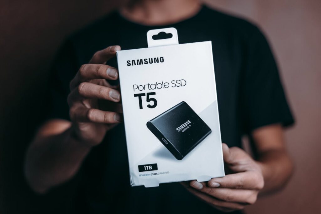 A portable SSD that a filmmaker can use to maximize efficiency